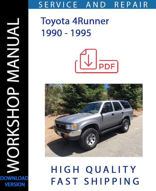 TOYOTA 4RUNNER 1990 - 1995 Workshop Manual | Instant Download