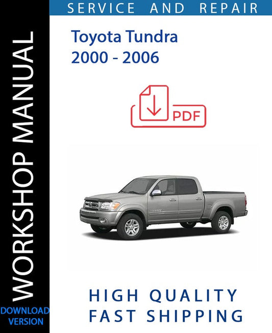 TOYOTA TUNDRA 2000 - 2006 Workshop Manual | Instant Download