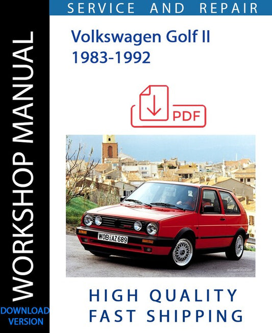 VOLKSWAGEN GOLF II 1983-1992 Workshop Manual | Instant Download