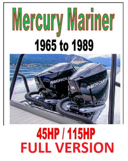 MERCURY OUTBOARD 40-115HP 1965-1989 Workshop Manual | Instant Download